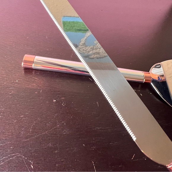 Retired Kate Spade X Lenox 2pc. Cake Serving Set, Stainless Steel w Silver - Picture 6 of 6